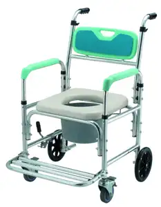 Shenzhen Manufacturer Manual Use Portable Folding Commode Chair With Toilet Seat