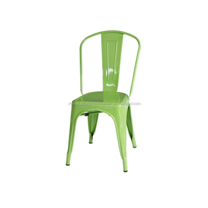 Métal industrielle chaise avec siège en bois utilisé pour restaurant - Product Image 3