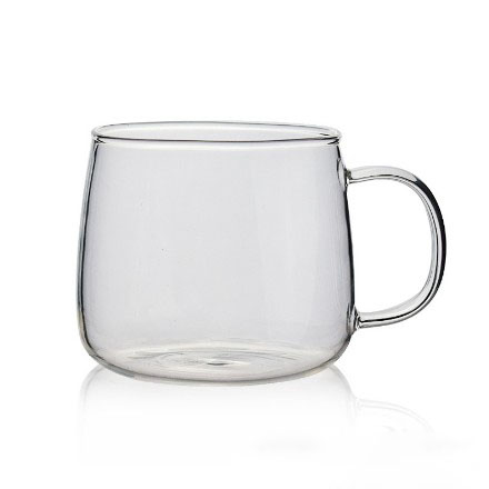 Handmade Heat Resistant Borosilicate Custom Glass Coffee Cup With Handle