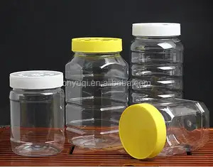 500g1000g PET 透明塑料蜂蜜瓶密封储存罐