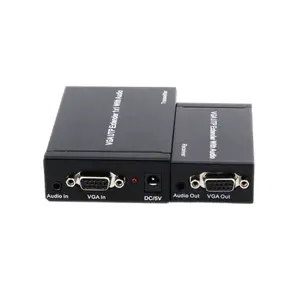 Metal High quality HD 1080p 300m VGA Utp Extender 1x1 with Audio converter up to 1000ft for HDTV Notebook VGA extend
