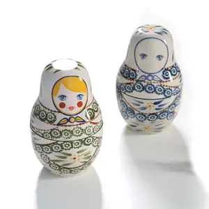 Matryoshka conjunto de copos de medição de cerâmica empilháveis, 4 peças