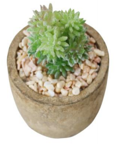 Déco maison de haute qualité mini Papier Mâché pâte <span class=keywords><strong>gris</strong></span> artificiel en pot d'aloès plantes succulentes - Product Image 4
