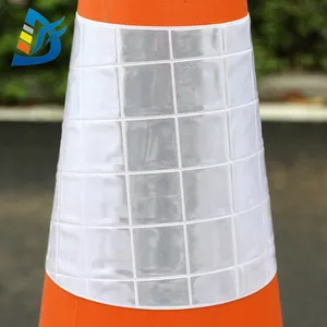 PVC Traffic Safety Cones Sleeve Reflective Road Warning Temporary Traffic Barrier Reflective Traffic Cone Sleeve