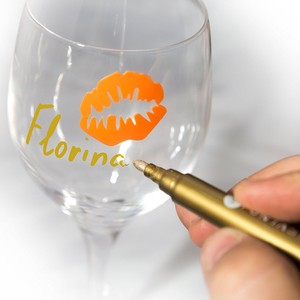 Wine Glass <strong>Marker</strong> Metallic Pen Round Tip DIY Writing <strong>Chalk</strong> <strong>Marker</strong> on Glass, Mirror, <strong>Window</strong>, Bottle, Jar, Ceramics