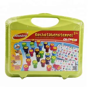 Color box Non-toxischen Customized bunte kunststoff Self-Inking spielzeug stempel set für kinder