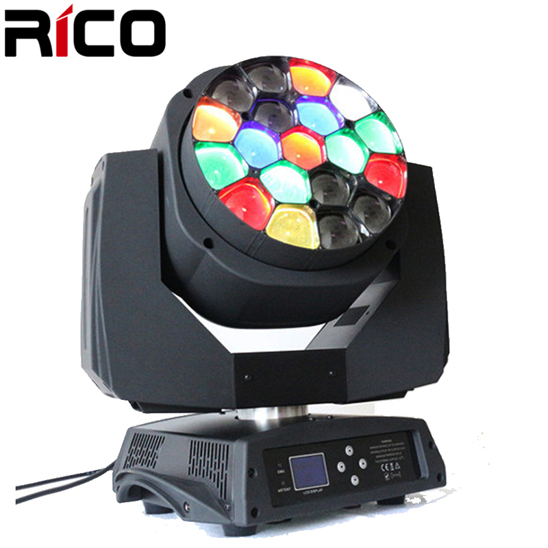 Led lavage de faisceau mobile head light décoratif lumières de partie de 19*15 w abeille oeil éclairage