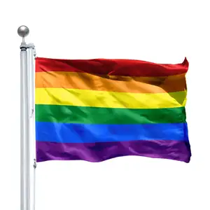 Gratis Pengiriman Poliester Grosir 3x5ft Gay Pride Bendera Pelangi LGBT