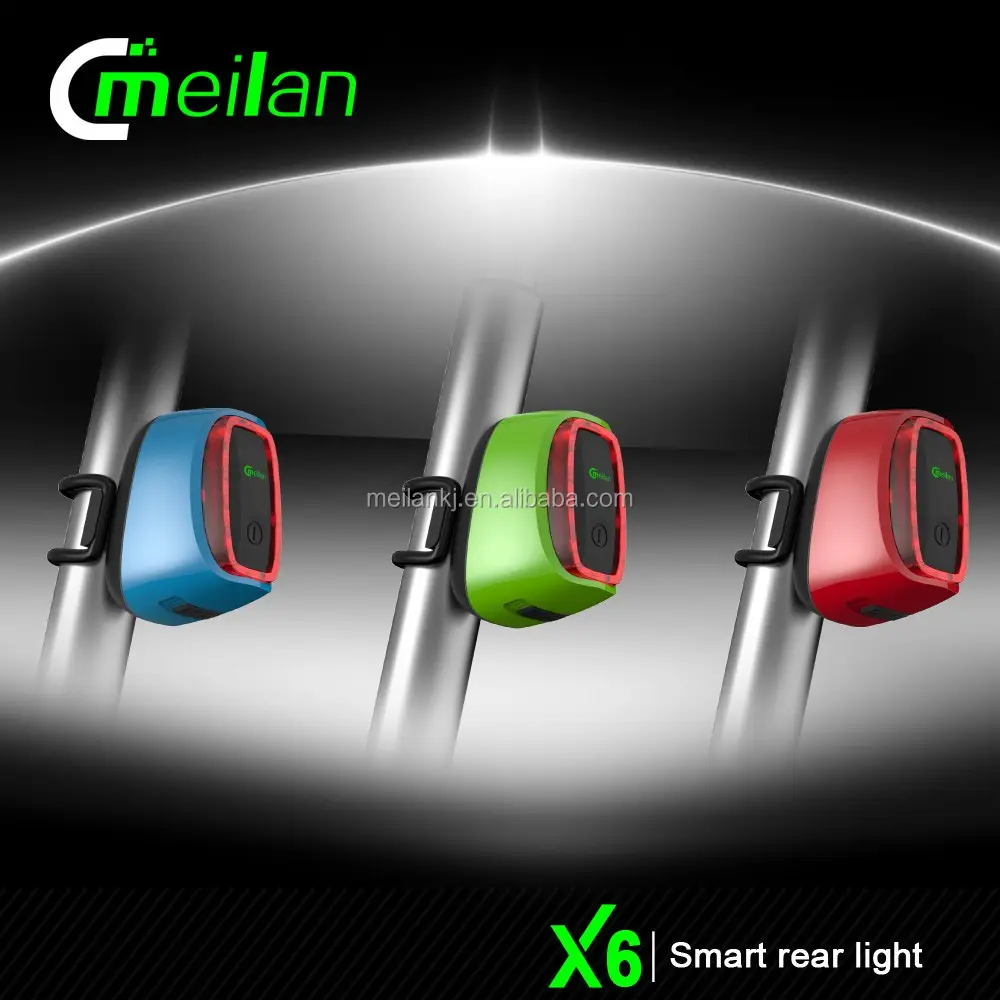 Dynamo-luz Led para bicicleta Meilan X6, con sensor inteligente de ciudad y carretera, luces traseras de detección para bicicleta de montaña