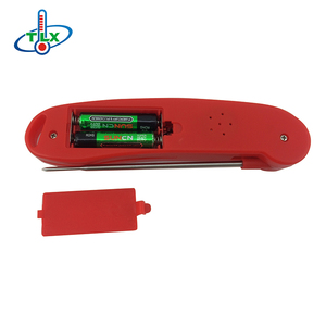 2017 mejor venta sonda plegable barbacoa carne termómetro hablar con rojo - Product Image 4