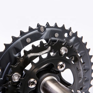 <span class=keywords><strong>Pédalier</strong></span> de VTT de haute qualité AZ6-TS326 10 vitesses 50 mm, anodisé noir et argenté - Product Image 2