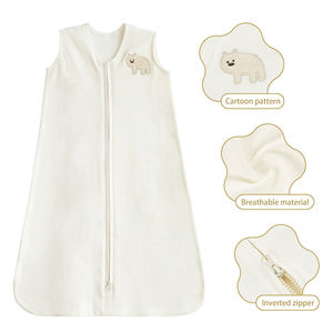 Coton respirant bébé portable sac de couchage fermeture éclair Super doux léger sans manches sac de couchage sac vêtements pour garçons - Product Image 1