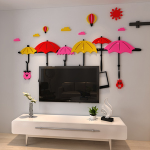 Pegatina de Pared 3D de Acrílico con Diseño de Niña de Dibujos Animados, Diseño Moderno para el Hogar, Impermeable, Ecológica, Decoración para Habitaciones <span class=keywords><strong>Infantiles</strong></span> y Jardines de Infancia - Product Image 3