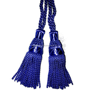 Borla Decorativa de Seda OEM en Azul Rey para Gaiteros y Decoración de Pancartas, Cordón de Amarre con Borlas de Seda Hechas a Mano - Product Image 1