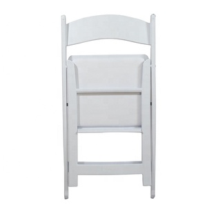 حفل زفاف استخدام الأبيض المصارع كرسي مقعد راتنج قابل للطي - Product Image 4