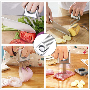 Accessoires de cuisine en acier inoxydable Tomates Oeufs d'<span class=keywords><strong>avocat</strong></span> Coupe-oignons Trancheuse Porte-oignons pour trancher - Product Image 6