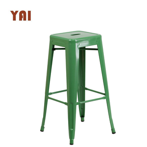 Di legno a buon mercato top commerciale utilizzato da pranzo in acciaio impilabile ferro industriale metallo sgabelli da <span class=keywords><strong>bar</strong></span> commercio all'ingrosso - Product Image 4