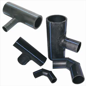 Vervaardigd Hdpe Butt Fusion Pijp Buisleidingen Socket Fittings Bocht 90 Graden Tee