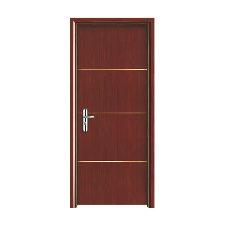 En Stock toilette moderne en bois plaqué intérieur moulé Design personnalisé taille Standard Mdf chambre porte hôtel