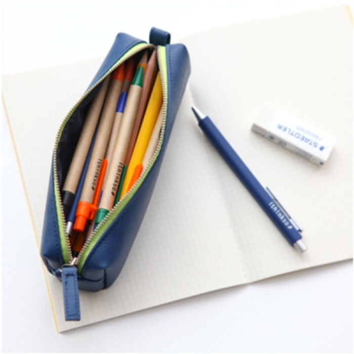 Высококачественный кожаный пенал на молнии с пятью звездами