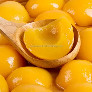 Zhenxin Segar Kaleng Kuning Peach Di Cahaya Sirup HACCP/ISO/QS