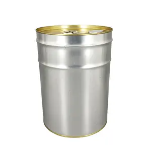 round 20 liter metal oil drum 20L oil bucket with closed spout top