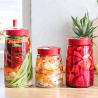 Pot de fermentation en verre avec couvercle en plastique, conservation des aliments dans la cuisine, sans plomb, 30 ml