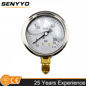 Lpg 자연 가스 압력 게이지 진동 방지 4.5 인치 25 <span class=keywords><strong>MPa</strong></span> 물 압력 게이지 - Product Image 3