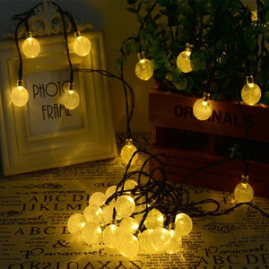 Guirnalda de <span class=keywords><strong>Luces</strong></span> LED <span class=keywords><strong>Solares</strong></span> IP67, 30 <span class=keywords><strong>Luces</strong></span> de Cristal <span class=keywords><strong>para</strong></span> Decoración Navideña - Product Image 5