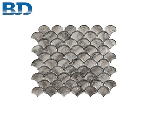 Vintage lamina d'argento antico barocca cucina <span class=keywords><strong>Splashback</strong></span> Fishscale di vetro mosaico per la parete interna con la caratteristica di Parquet - Product Image 3