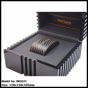 Boîte à montres de luxe pour hommes, en cuir, avec plaque métallique et coutures, modèle 2017 - Product Image 6