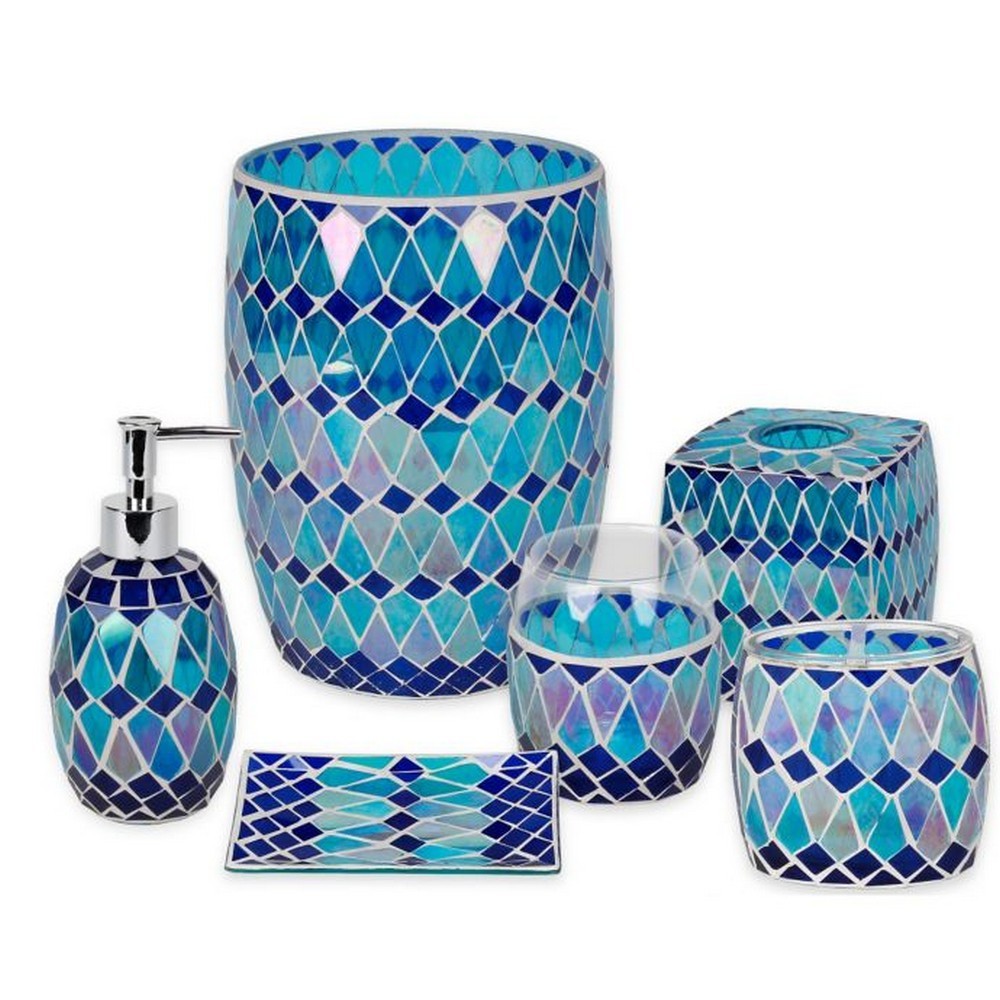 Accessori bagno iridescente