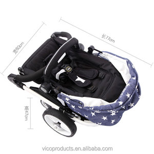 Poussette bébé pliable en aluminium 3 en 1 de style européen de haute technologie avec certification EN, design de pliage unique, meilleur achat, vente chaude - Product Image 6