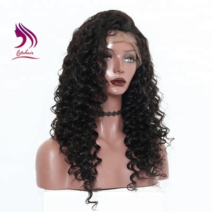 Meilleures ventes <span class=keywords><strong>Alibaba</strong></span> : Perruque complète en dentelle, 100 % cheveux humains vierges péruviens bouclés - Product Image 2