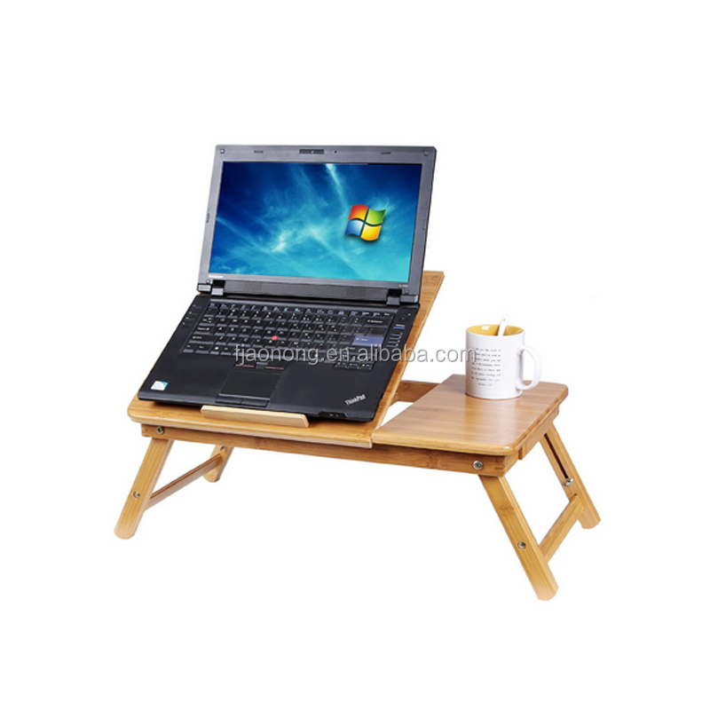 Бамбук складной стол ноутбук портативный деревянный ноутбук регулируемый стол
