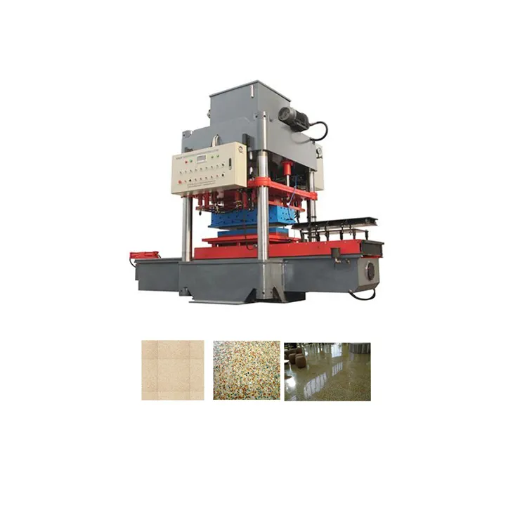 Linha De Produção De Pedra De Cimento Artificial Automática Formação Hidráulica Energy saving Machinery Floor terrazzo tile machine