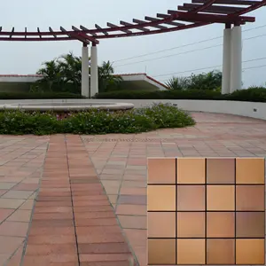 spanish handmade sidewalk red quarry supplier decorative outdoor terracotta floor tiles 150x150