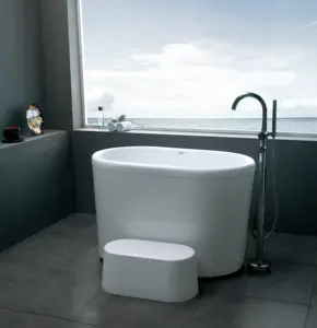 Small Bathtub Size Modern Freestanding Soaking Round Bathtubs Sizes For One Person Baths