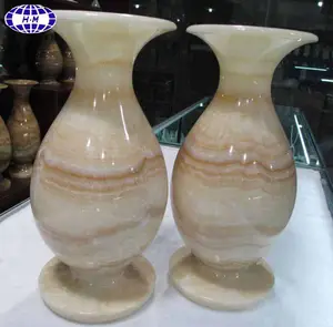 Luxury beautiful nature onyx marble flower vase