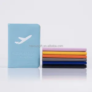 PVC plastic leather travel passport card check cover holder