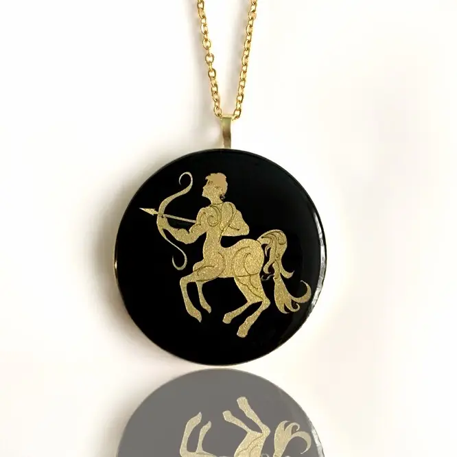 24k Oro Collana Zodiaco Sagittario