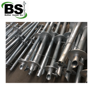 Tiges d'ancre de vis du sol en acier galvanisé, pièces, arbre rond, argenté à prix bon marché pour <span class=keywords><strong>bridge</strong></span> pivoine - Product Image 2