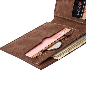 Vintage Scrub in pelle PU Short Section <span class=keywords><strong>portafoglio</strong></span> con sacchetto di moneta per gli uomini, Ultra-leggero e Ultra-sottile porta portamonete - Product Image 5