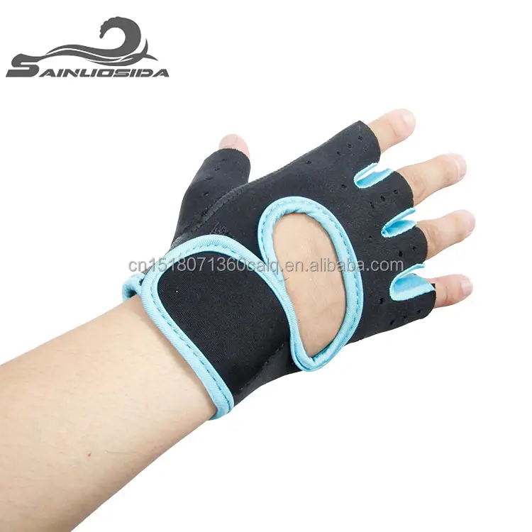 GUANTES DE PESCA 1 par/lote práctico 3 corte dedo diseño guantes respirables al aire libre neopreno y material de la pu