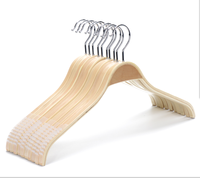 Cintres en bois stratifiés, 24 pièces, design antidérapant pour robe et chemise