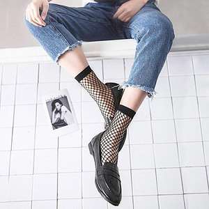 المرأة الرباط شبكة صيد السمك شير اللباس الجوارب الكاحل - Product Image 2