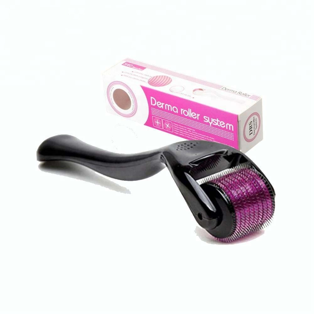 Private Label Professional Pink Microneedling Dermaroller 540 Needles 2 In 1 Micro Needle Jade Acupuncture Pen Derma Roller