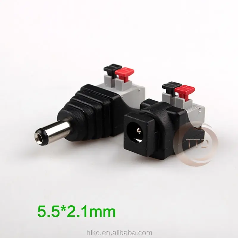 5.5 × 2.1ミリメートルFemale + Male Plug Connector / DC Power Adapter / Monitor / LED Power Supply