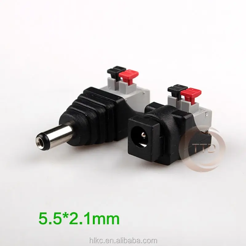 5.5 x 2.1mm Female + Male Plug Connector / DC Power Adapter / Monitor / LED Power Supply