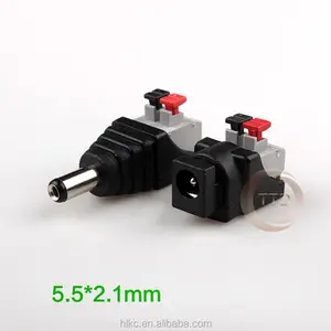 5.5x2.1mm Female + Male Plug Connector / DC Power Adapter / Monitor / LED Power Supply